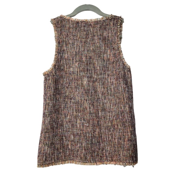 Zara Multicolor Tweed Frayed Sleeveless Tank Top Size XS - Picture 9 of 13